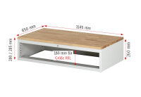 RAU Schubladenschrank XXL1.0, B1145xT650xH280mm, M-Top-22mm, 1xSchublade-TA, 03-XXL1.0A-M.11