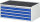 RAU Schubladenschrank XXL2.13, B1145xT650xH465mm, MT-Top-25mm, 4xSchublade-TA, 03-XXL2.13A-MT.11