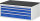 RAU Schubladenschrank XXL2.7, B1145xT650xH460mm, M-Top-22mm, 4xSchublade-TA, 03-XXL2.7A-M.11