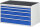 RAU Schubladenschrank XXL3.11, B1145xT650xH645mm, MT-Top-25mm, 5xSchublade-TA, 03-XXL3.11A-MT.11
