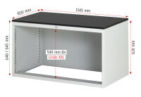 RAU Schubladenschrank XXL3.6, B1145xT650xH640mm, M-Top-22mm, 4xSchublade-TA, 03-XXL3.6A-M.11