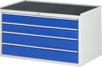 RAU Schubladenschrank XXL3.6, B1145xT650xH645mm, MT-Top-25mm, 4xSchublade-TA, 03-XXL3.6A-MT.11