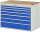 RAU Schubladenschrank XXL5.0, B1145xT650xH825mm, B-Top-25mm, 7xSchublade-TA, 03-XXL5.0A-B.11