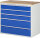 RAU Schubladenschrank XXL7.4, B1145xT650xH1035mm, B-Top-25mm, 5xSchublade-TA, 03-XXL7.4A-B.11