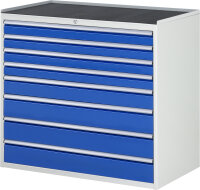 RAU Schubladenschrank XXL7.8, B1145xT650xH1035mm, MT-Top-25mm, 8xSchublade-TA, 03-XXL7.8A-MT.11