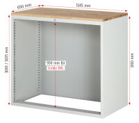 RAU Schubladenschrank XXL7.9, B1145xT650xH1035mm, MT-Top-25mm, 7xSchublade-TA, 03-XXL7.9A-MT.11