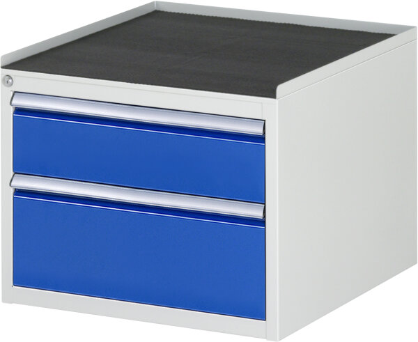 RAU Schubladenschrank L2.11, B580xT650xH465mm, MT-Top-25mm, 2xSchublade-VA, 13-L2.11A-MT.11