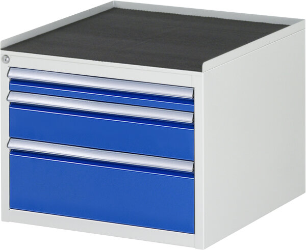 RAU Schubladenschrank L2.1, B580xT650xH465mm, MT-Top-25mm, 3xSchublade-VA, 13-L2.1A-MT.11