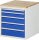 RAU Schubladenschrank L3.11, B580xT650xH645mm, B-Top-25mm, 5xSchublade-VA, 13-L3.11A-B.11