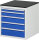 RAU Schubladenschrank L3.11, B580xT650xH640mm, M-Top-22mm, 5xSchublade-VA, 13-L3.11A-M.11