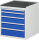 RAU Schubladenschrank L3.11, B580xT650xH645mm, MT-Top-25mm, 5xSchublade-VA, 13-L3.11A-MT.11