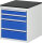 RAU Schubladenschrank L3.1, B580xT650xH640mm, M-Top-22mm, 4xSchublade-VA, 13-L3.1A-M.11