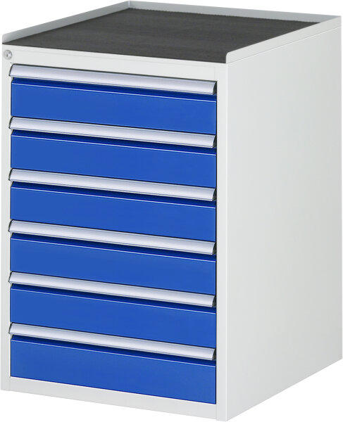RAU Schubladenschrank L5.16, B580xT650xH825mm, MT-Top-25mm, 6xSchublade-VA, 13-L5.16A-MT.11