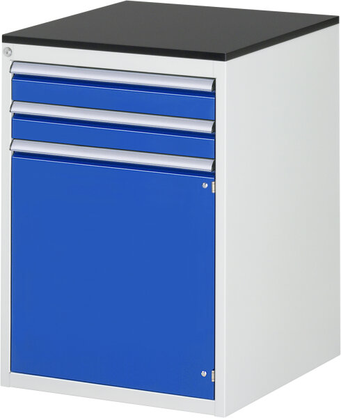RAU Schubladenschrank L5.7, B580xT650xH820mm, M-Top-22mm, 2xSchublade-VA, 1xTür, 13-L5.7AR-M.11