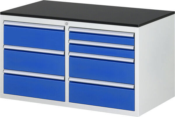 RAU Schubladenschrank LL3.0.1, B1145xT650xH640mm, M-Top-22mm, 7xSchublade-VA, 13-LL3.0.1A-M.11