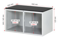 RAU Schubladenschrank LL3.6.6, B1145xT650xH645mm, MT-Top-25mm, 8xSchublade-VA, 13-LL3.6.6A-MT.11