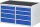 RAU Schubladenschrank LL3.6.6, B1145xT650xH645mm, MT-Top-25mm, 8xSchublade-VA, 13-LL3.6.6A-MT.11