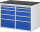 RAU Schubladenschrank LL5.2.2, B1145xT650xH820mm, M-Top-22mm, 10xSchublade-VA, 13-LL5.2.2A-M.11