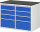 RAU Schubladenschrank LL5.3.3, B1145xT650xH820mm, M-Top-22mm, 8xSchublade-VA, 13-LL5.3.3A-M.11