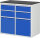 RAU Schubladenschrank LL7.1.1, B1145xT650xH1030mm, M-Top-22mm, 4xSchublade-VA, 2xTür, 13-LL7.1.1A-M.11