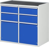 RAU Schubladenschrank LL7.1.1, B1145xT650xH1035mm, MT-Top-25mm, 4xSchublade-VA,2xTür, 13-LL7.1.1A-MT.11