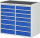 RAU Schubladenschrank LL7.10.10, B1145xT650xH1035mm, MT-Top-25mm, 14xSchublade-VA, 13-LL7.10.10A-MT.11