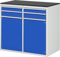 RAU Schubladenschrank LL7.12.12, B1145xT650xH1030mm, M-Top-22mm,4xSchublade-VA,2xTür, 13-LL7.12.12A-M.11