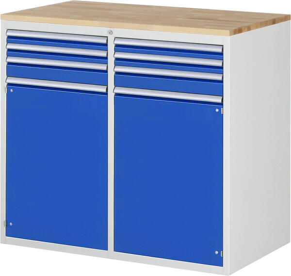 RAU Schubladenschrank LL7.13.13, B1145xT650xH1035mm, B-Top-25mm,6xSchublade-VA,2xTür, 13-LL7.13.13A-B.11
