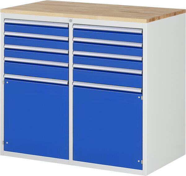 RAU Schubladenschrank LL7.3.3, B1145xT650xH1035mm, B-Top-25mm, 8xSchublade-VA, 2xTür, 13-LL7.3.3A-B.11
