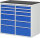 RAU Schubladenschrank LL7.7.7, B1145xT650xH1030mm, M-Top-22mm, 12xSchublade-VA, 13-LL7.7.7A-M.11