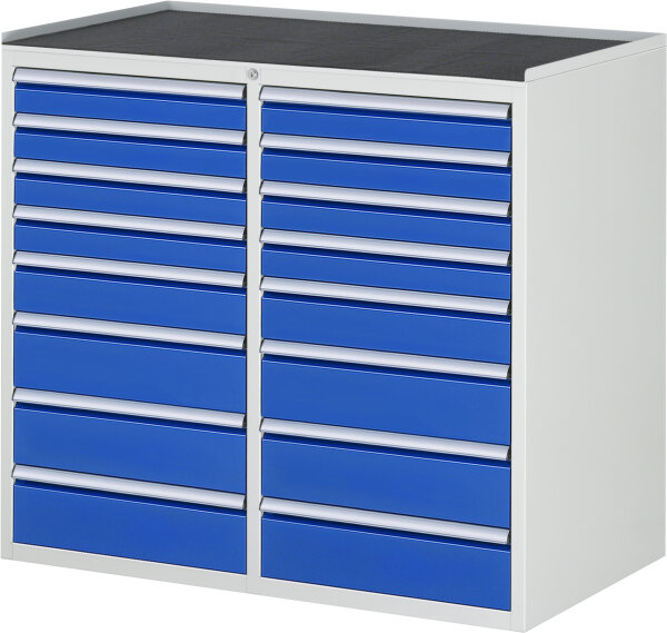 RAU Schubladenschrank LL7.8.8, B1145xT650xH1035mm, MT-Top-25mm, 16xSchublade-VA, 13-LL7.8.8A-MT.11