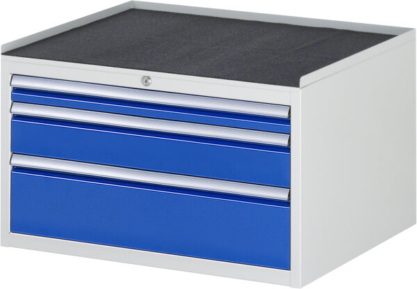 RAU Schubladenschrank XL2.1, B770xT650xH465mm, MT-Top-25mm, 3xSchublade-VA, 13-XL2.1A-MT.11