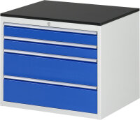 RAU Schubladenschrank XL3.1, B770xT650xH640mm, M-Top-22mm, 4xSchublade-VA, 13-XL3.1A-M.11