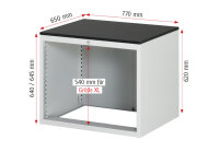 RAU Schubladenschrank XL3.20, B770xT650xH645mm, B-Top-25mm, 5xSchublade-VA, 13-XL3.20A-B.11