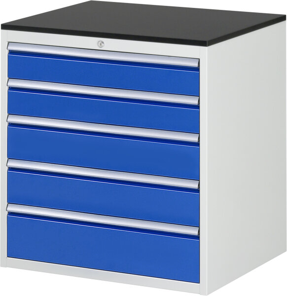 RAU Schubladenschrank XL5.11, B770xT650xH820mm, M-Top-22mm, 5xSchublade-VA, 13-XL5.11A-M.11