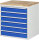 RAU Schubladenschrank XL5.16, B770xT650xH825mm, B-Top-25mm, 6xSchublade-VA, 13-XL5.16A-B.11