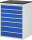 RAU Schubladenschrank XL7.10, B770xT650xH1030mm, M-Top-22mm, 7xSchublade-VA, 13-XL7.10A-M.11