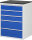 RAU Schubladenschrank XL7.4, B770xT650xH1030mm, M-Top-22mm, 5xSchublade-VA, 13-XL7.4A-M.11