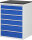RAU Schubladenschrank XL7.6, B770xT650xH1030mm, M-Top-22mm, 6xSchublade-VA, 13-XL7.6A-M.11