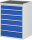 RAU Schubladenschrank XL7.6, B770xT650xH1035mm, MT-Top-25mm, 6xSchublade-VA, 13-XL7.6A-MT.11