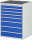 RAU Schubladenschrank XL7.8, B770xT650xH1035mm, MT-Top-25mm, 8xSchublade-VA, 13-XL7.8A-MT.11
