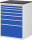 RAU Schubladenschrank XL7.9, B770xT650xH1030mm, M-Top-22mm, 7xSchublade-VA, 13-XL7.9A-M.11