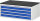 RAU Schubladenschrank XXL2.13, B1145xT650xH460mm, M-Top-22mm, 4xSchublade-VA, 13-XXL2.13A-M.11