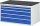 RAU Schubladenschrank XXL3.11, B1145xT650xH640mm, M-Top-22mm, 5xSchublade-VA, 13-XXL3.11A-M.11