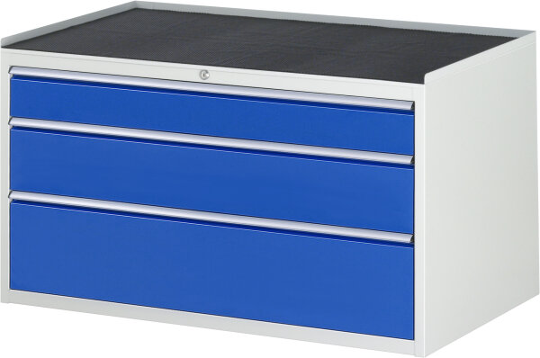 RAU Schubladenschrank XXL3.16, B1145xT650xH645mm, MT-Top-25mm, 3xSchublade-VA, 13-XXL3.16A-MT.11
