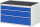 RAU Schubladenschrank XXL3.16, B1145xT650xH645mm, MT-Top-25mm, 3xSchublade-VA, 13-XXL3.16A-MT.11