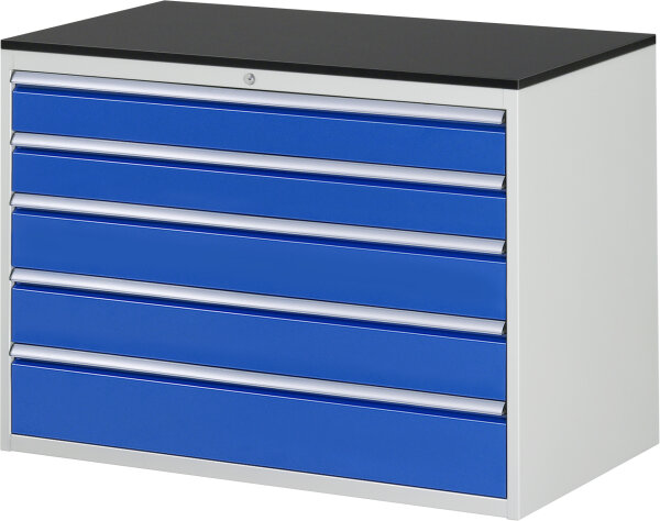 RAU Schubladenschrank XXL5.11, B1145xT650xH820mm, M-Top-22mm, 5xSchublade-VA, 13-XXL5.11A-M.11