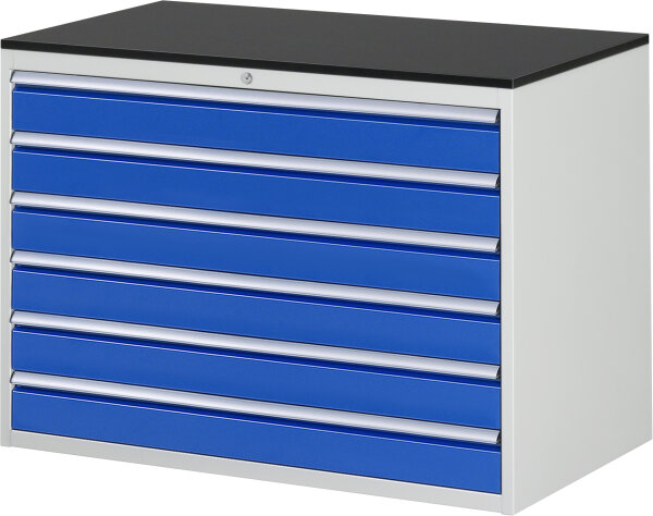 RAU Schubladenschrank XXL5.16, B1145xT650xH820mm, M-Top-22mm, 6xSchublade-VA, 13-XXL5.16A-M.11