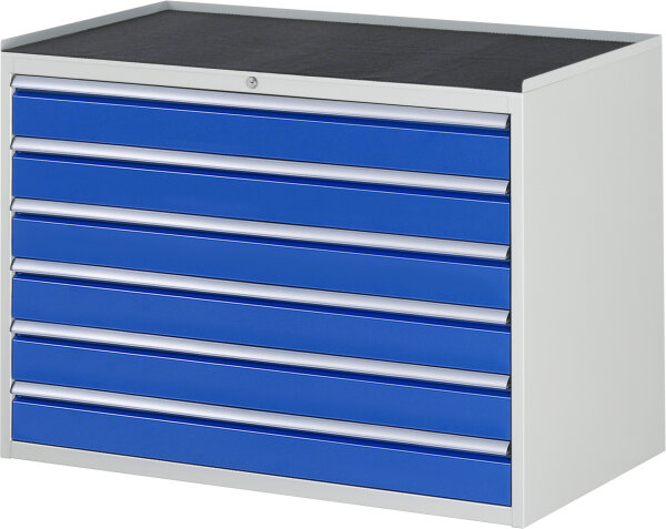 RAU Schubladenschrank XXL5.16, B1145xT650xH825mm, MT-Top-25mm, 6xSchublade-VA, 13-XXL5.16A-MT.11