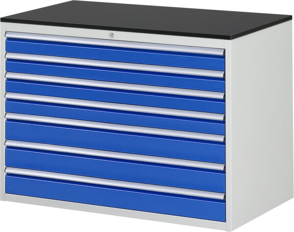 RAU Schubladenschrank XXL5.17, B1145xT650xH820mm, M-Top-22mm, 7xSchublade-VA, 13-XXL5.17A-M.11